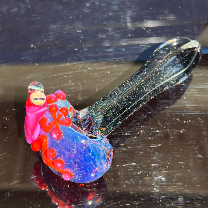 Purple Magic Frog Spoon Glass Pipe Beezy Glass   