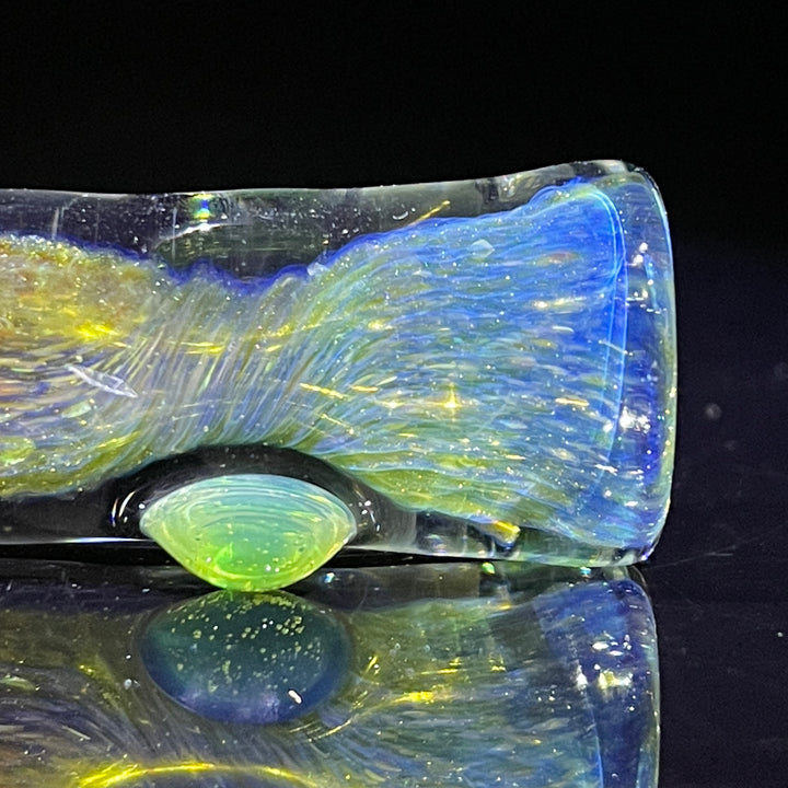 Mystery Aventurine Chillum Glass Pipe Chuck Glass   