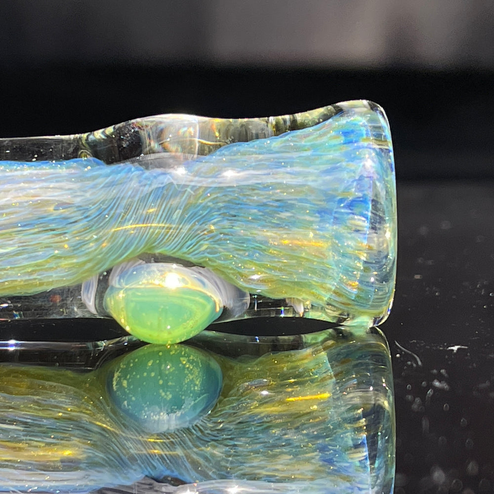 Mystery Aventurine Chillum Glass Pipe Chuck Glass   