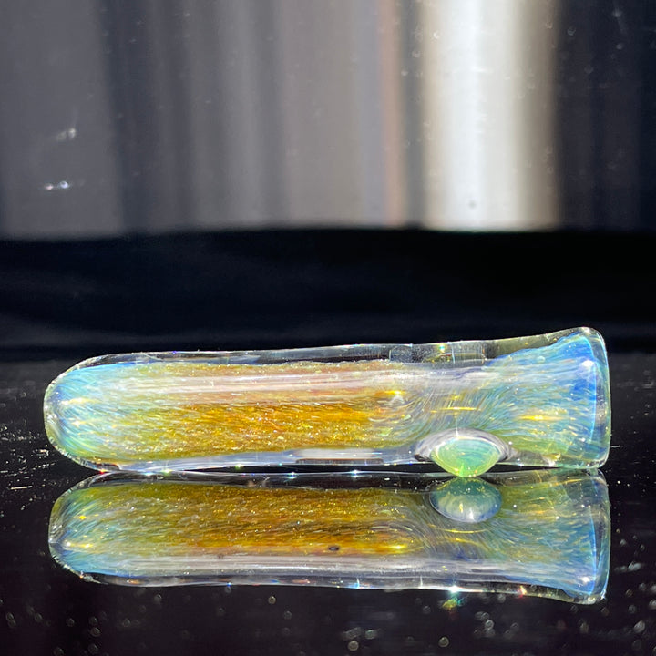 Mystery Aventurine Chillum Glass Pipe Chuck Glass   