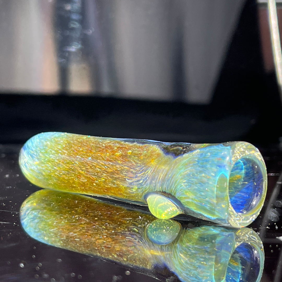 Mystery Aventurine Chillum Glass Pipe Chuck Glass   