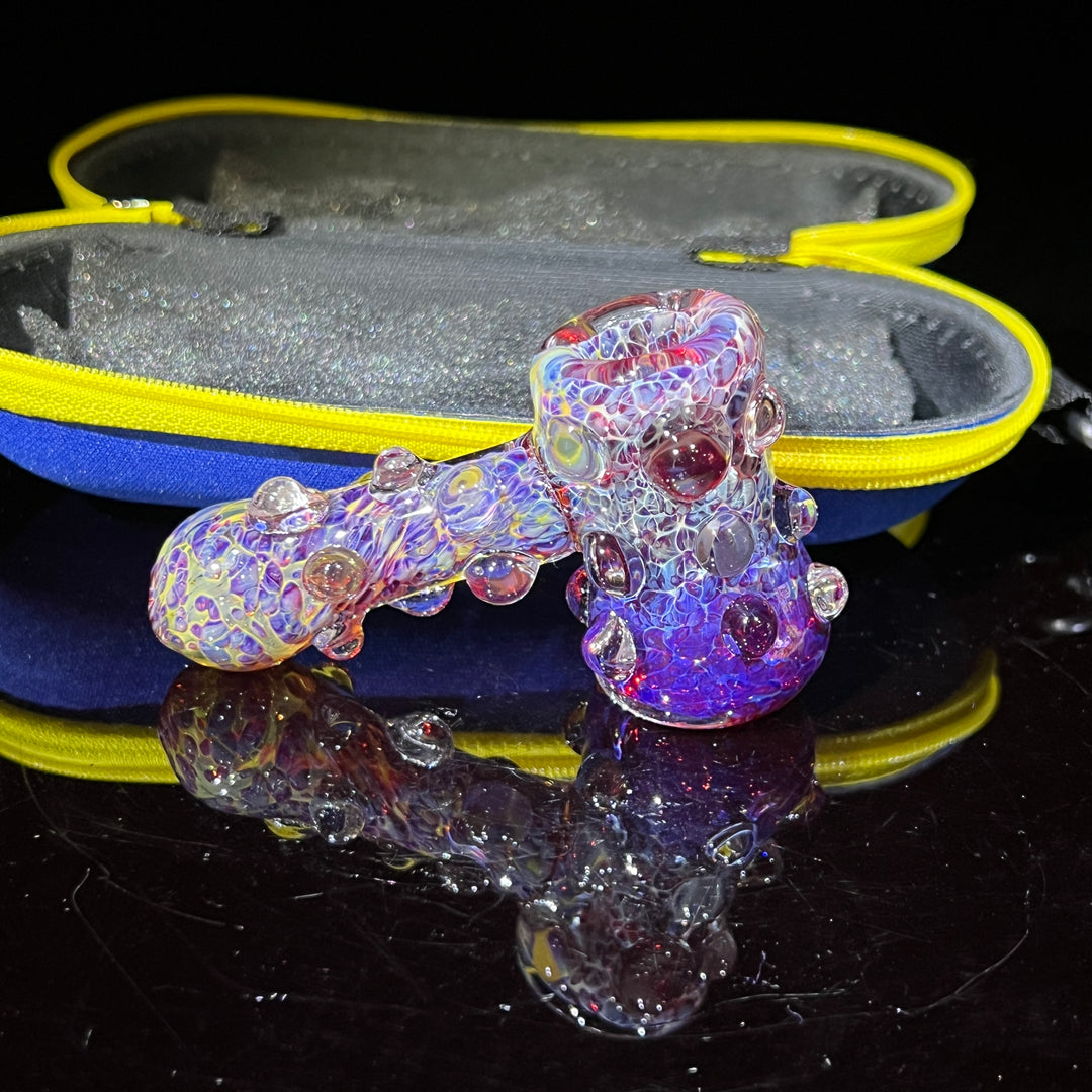 Purple Marble Hammer + Case Combo Glass Pipe TG   