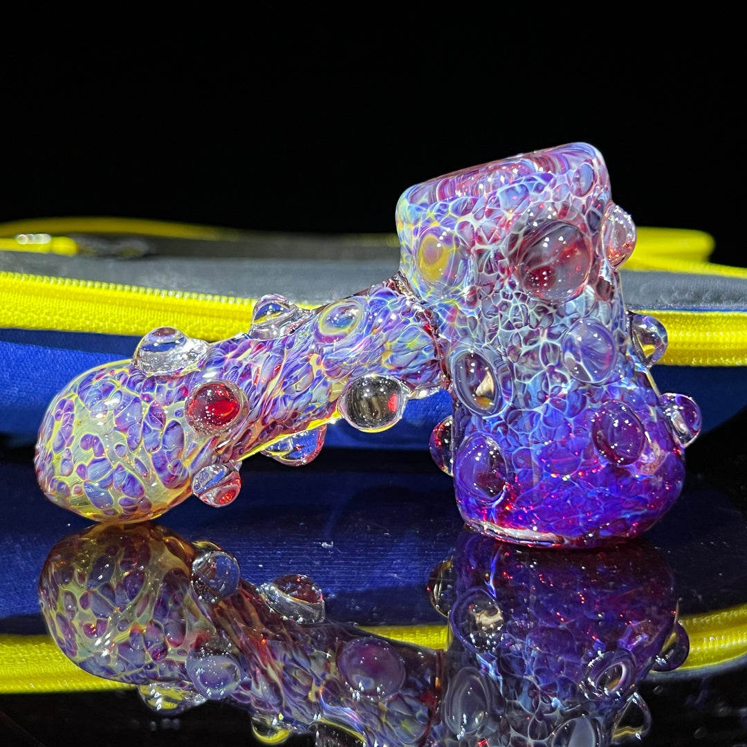 Purple Marble Hammer + Case Combo Glass Pipe TG   