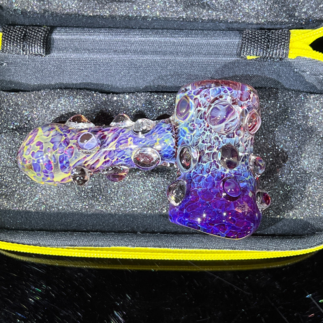 Purple Marble Hammer + Case Combo Glass Pipe TG   