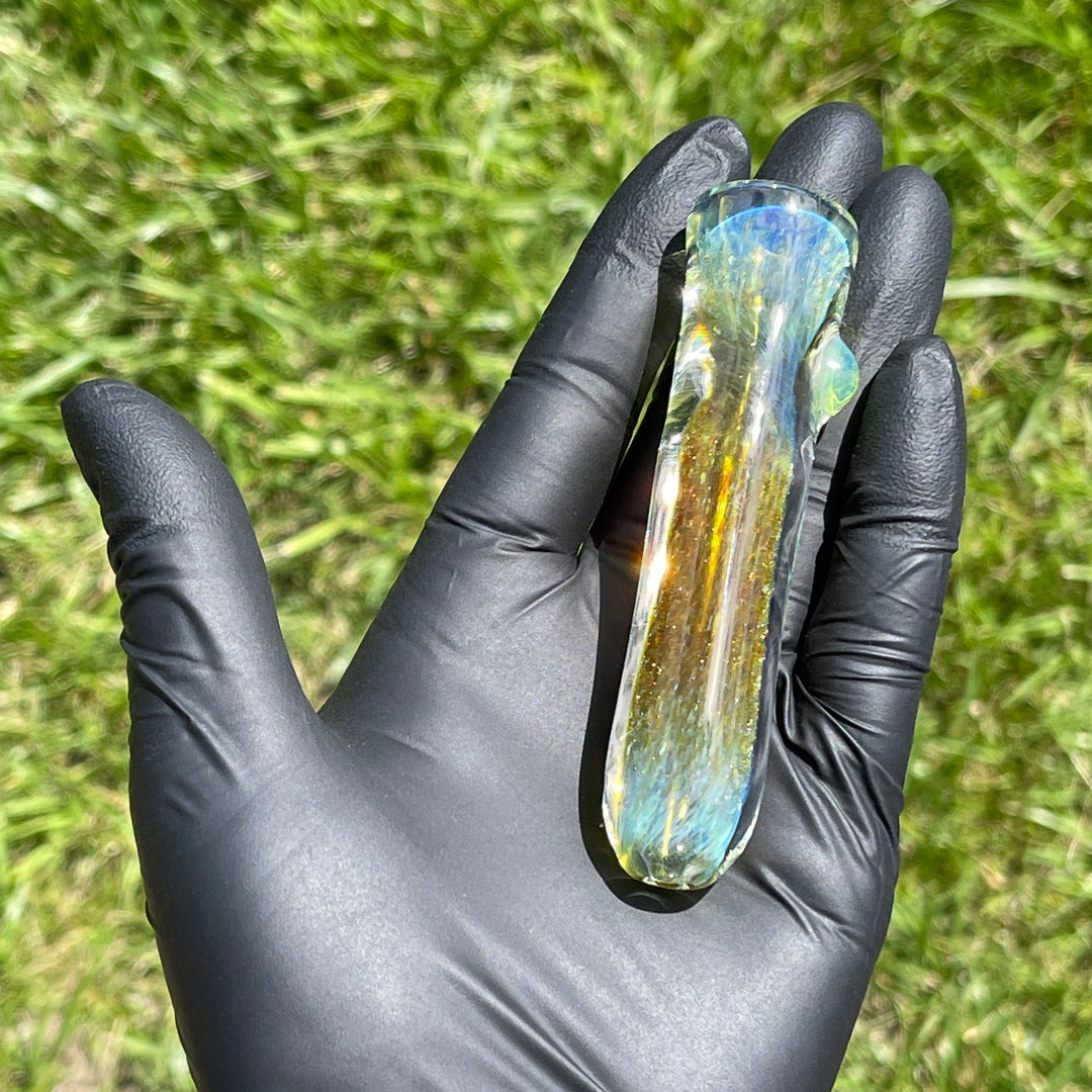 Mystery Aventurine Chillum Glass Pipe Chuck Glass   