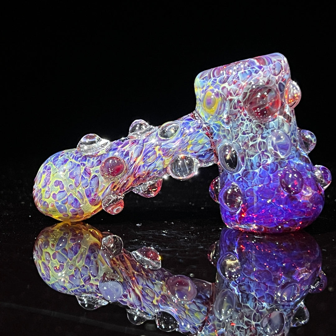 Purple Marble Hammer + Case Combo Glass Pipe TG   