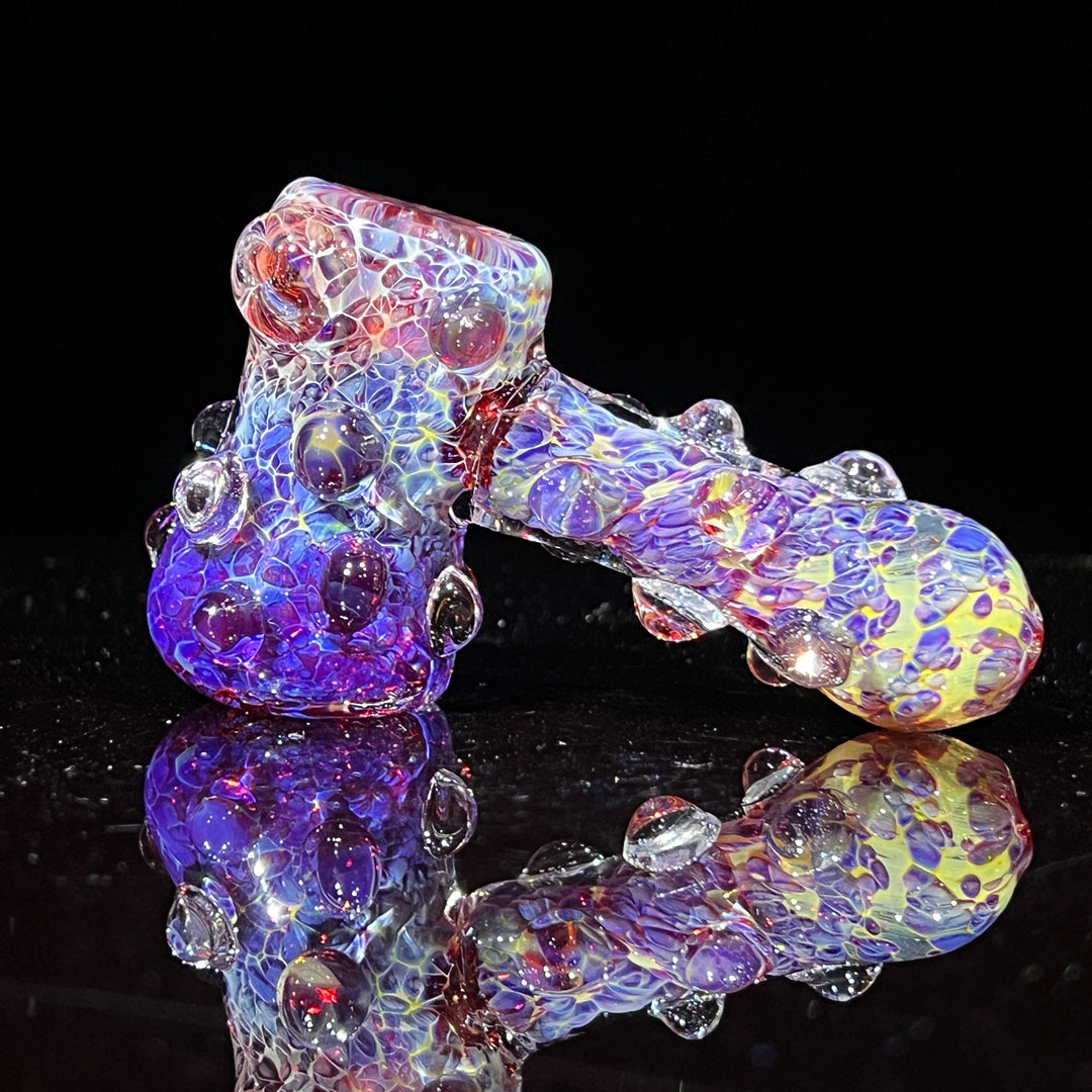 Purple Marble Hammer + Case Combo Glass Pipe TG   