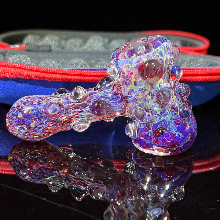 Purple Marble Hammer + Case Combo Glass Pipe TG   