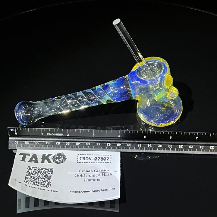 Gold Fumed Hash Hammer Glass Pipe Crondo Glassics