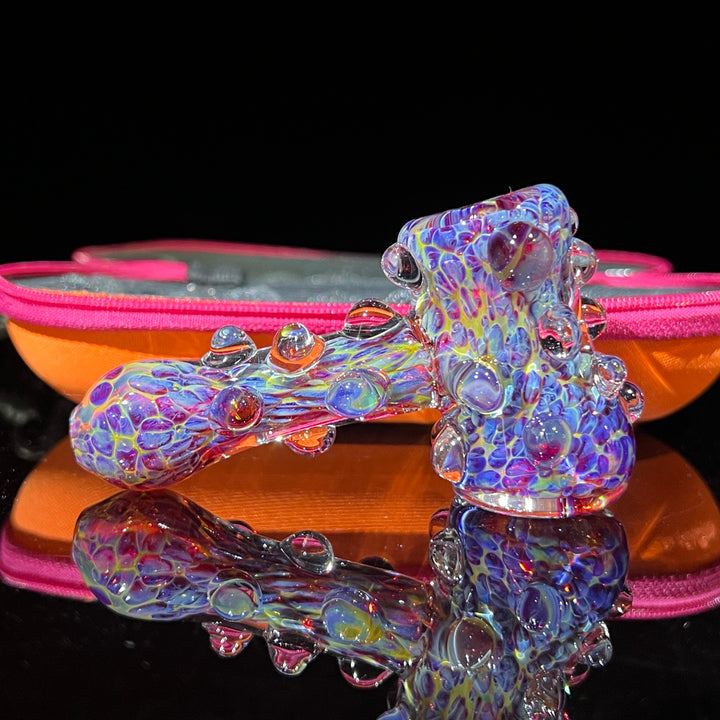 Purple Marble Hammer + Case Combo Glass Pipe TG   