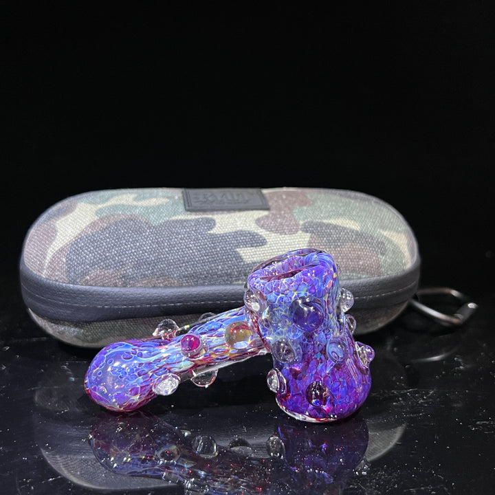 Purple Marble Hammer + Case Combo Glass Pipe TG   