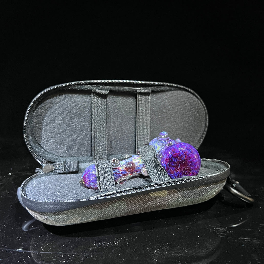 Purple Marble Hammer + Case Combo Glass Pipe TG   