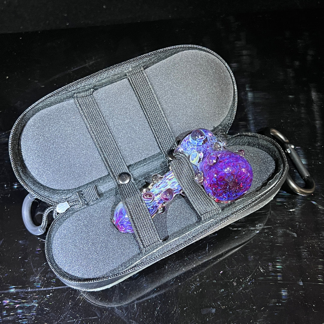 Purple Marble Hammer + Case Combo Glass Pipe TG   