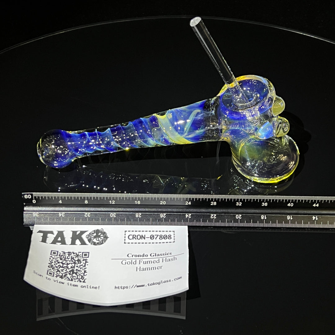 Gold Fumed Hash Hammer Glass Pipe Crondo Glassics