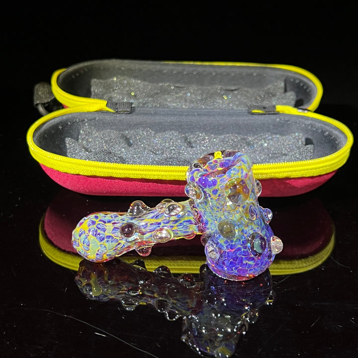 Purple Marble Hammer + Case Combo Glass Pipe TG   