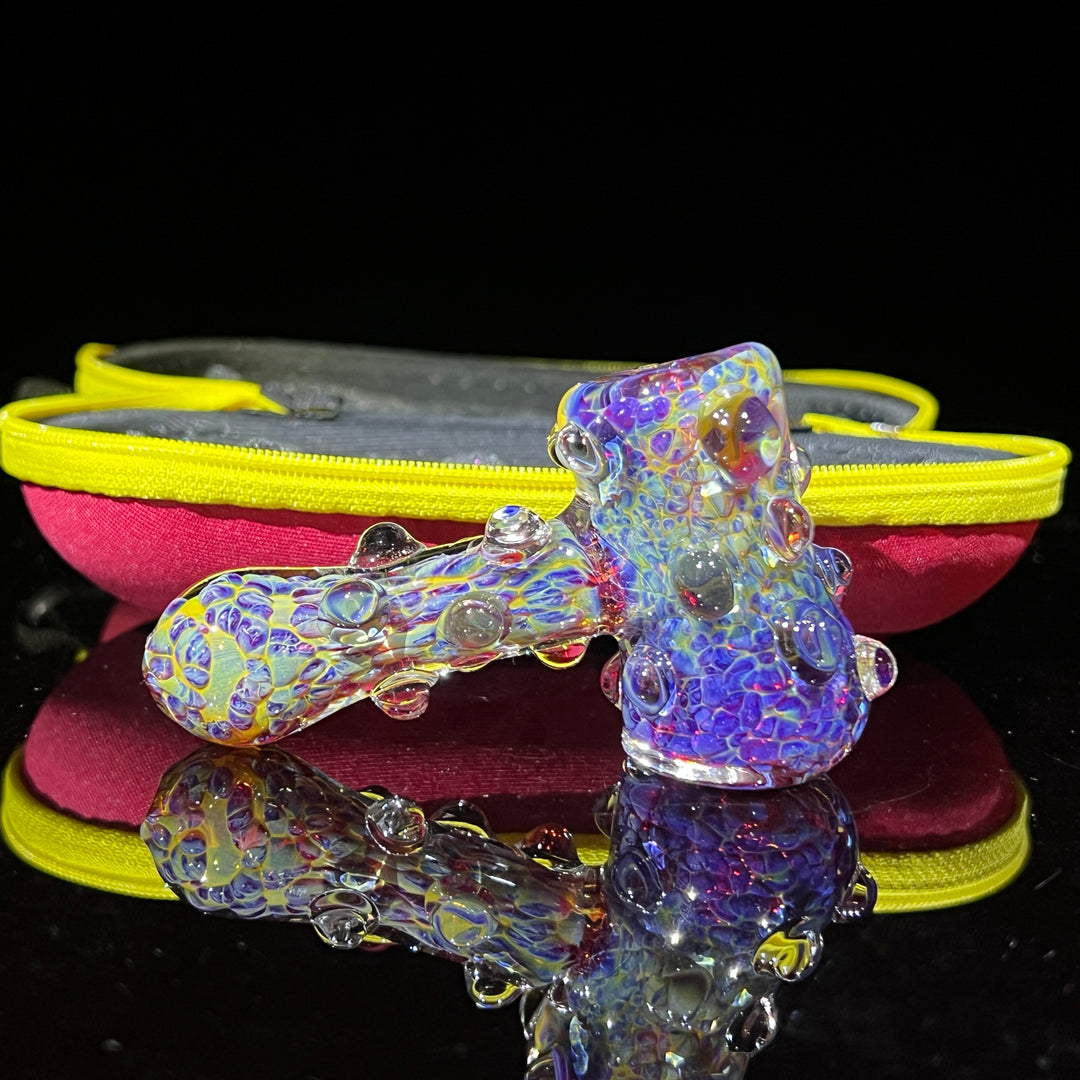 Purple Marble Hammer + Case Combo Glass Pipe TG   