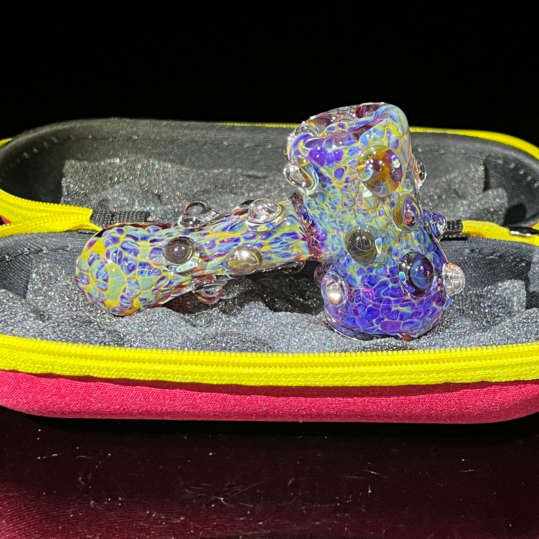 Purple Marble Hammer + Case Combo Glass Pipe TG   