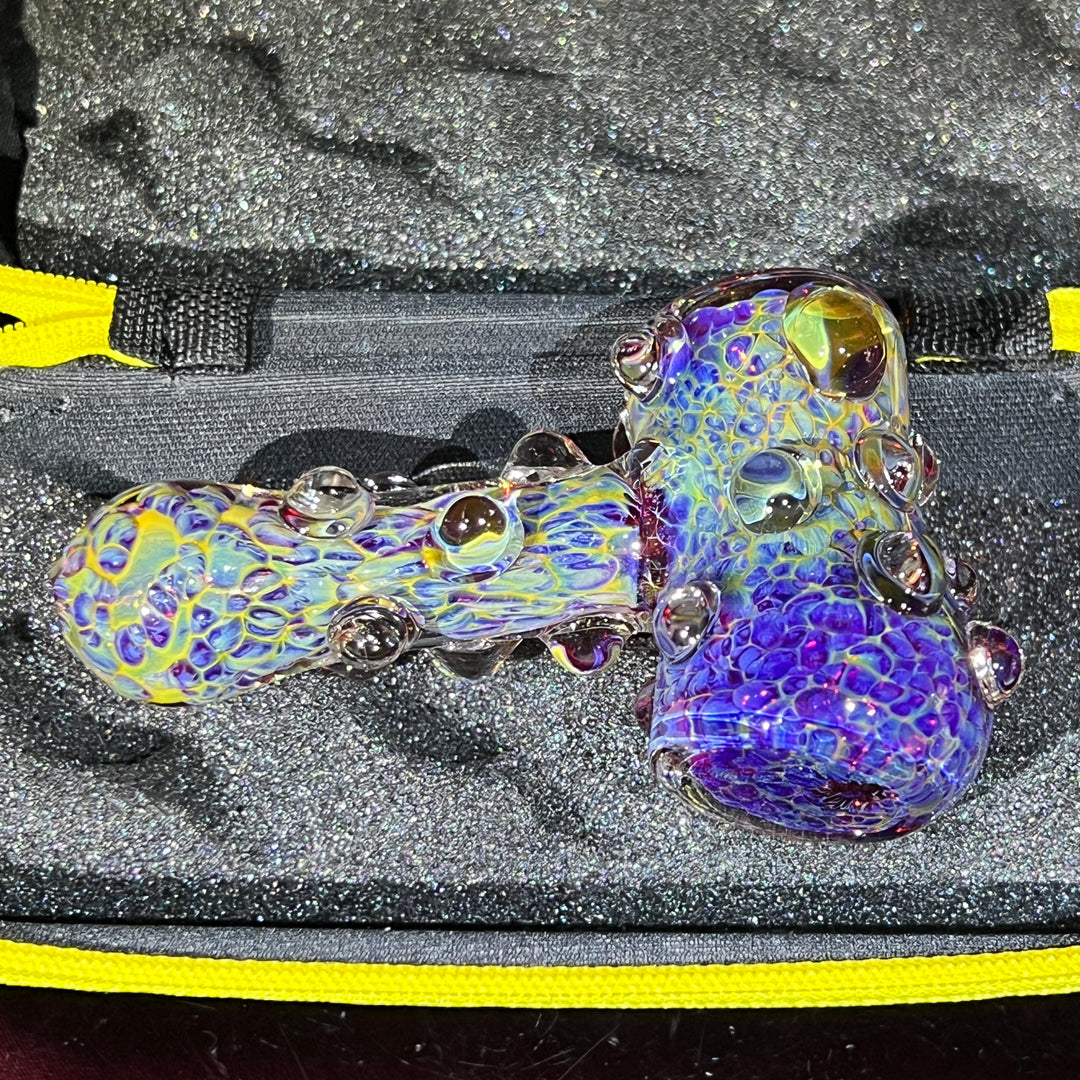 Purple Marble Hammer + Case Combo Glass Pipe TG   