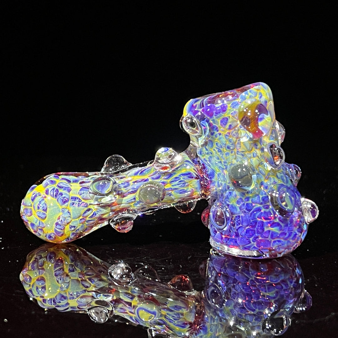 Purple Marble Hammer + Case Combo Glass Pipe TG   