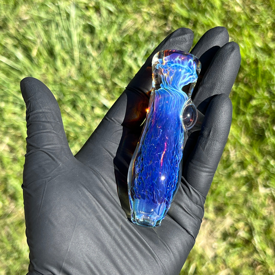 Purple Nebula Chillum Glass Pipe Tako Glass   