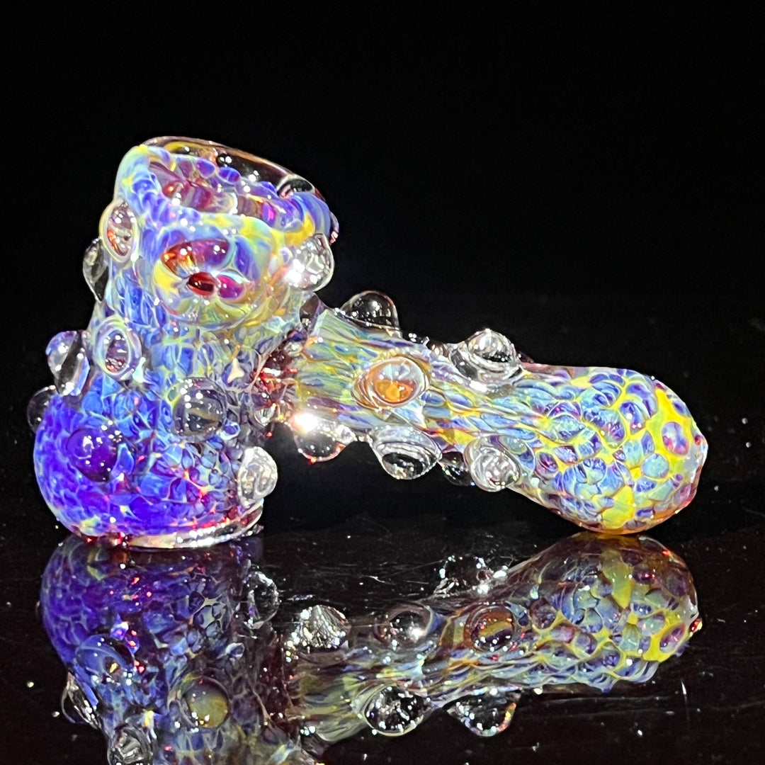 Purple Marble Hammer + Case Combo Glass Pipe TG   