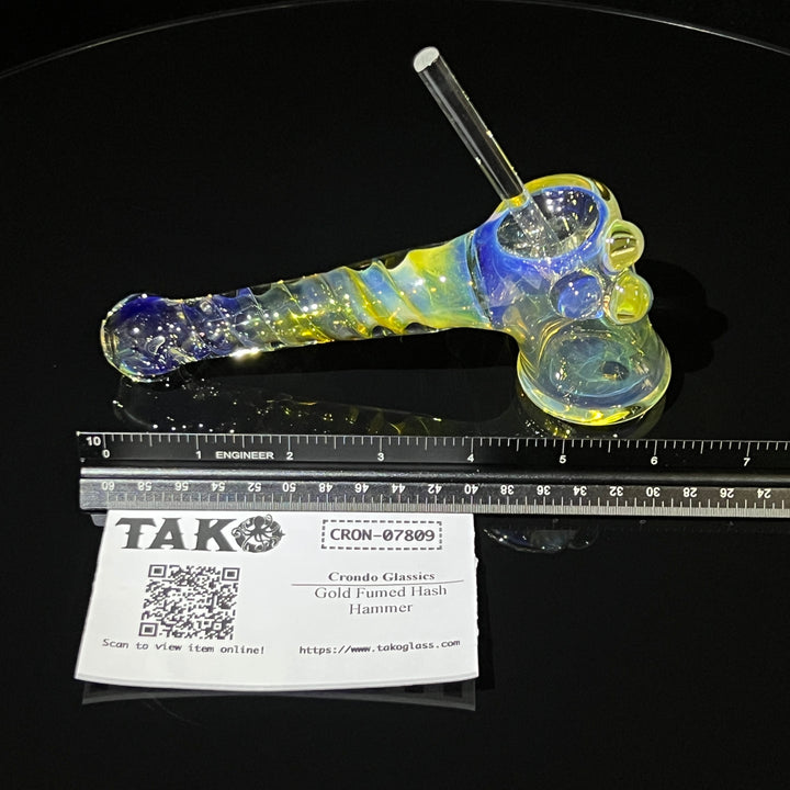 Gold Fumed Hash Hammer Glass Pipe Crondo Glassics