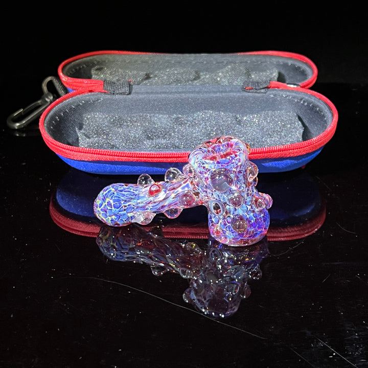 Purple Marble Hammer + Case Combo Glass Pipe TG   