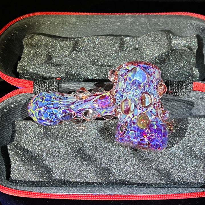 Purple Marble Hammer + Case Combo Glass Pipe TG   