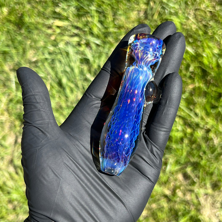 Purple Nebula Chillum Glass Pipe Tako Glass   