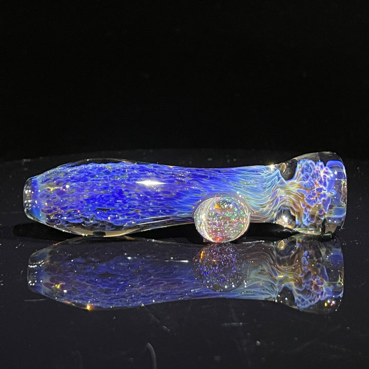 Purple Nebula Crushed Opal Chillum Glass Pipe Tako Glass   