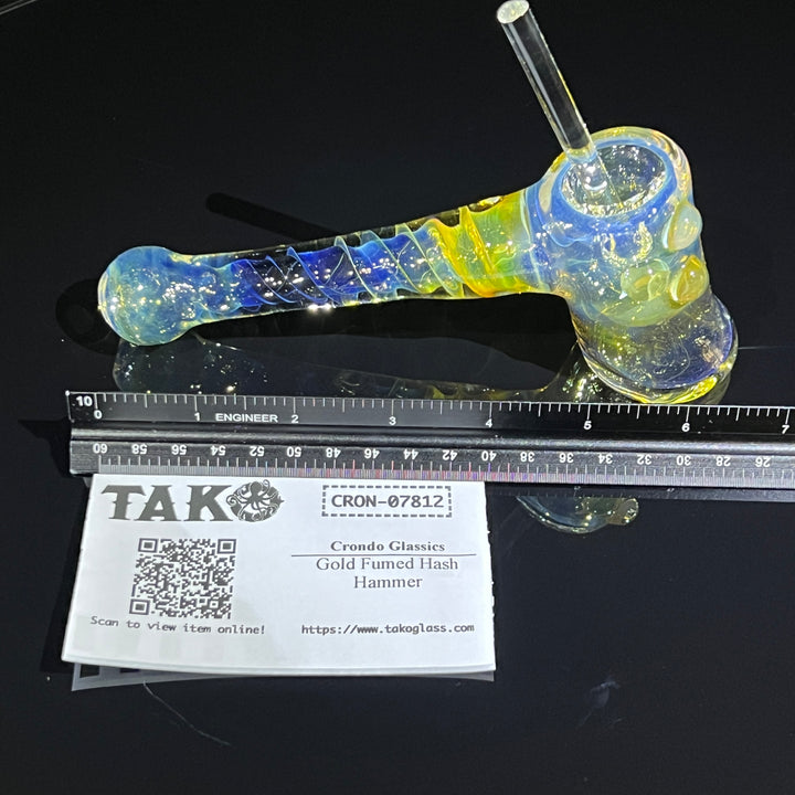 Gold Fumed Hash Hammer Glass Pipe Crondo Glassics