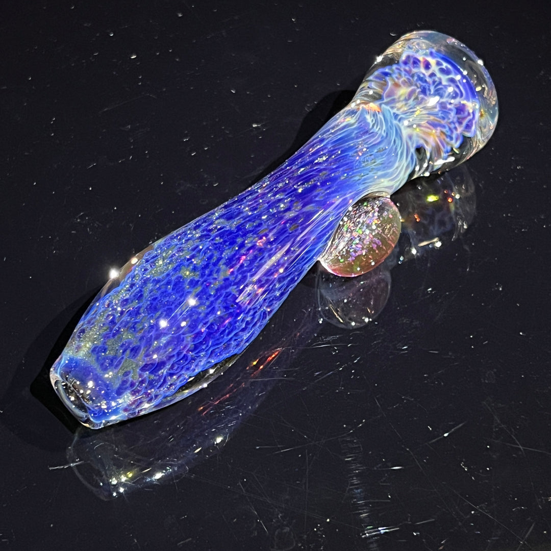 Purple Nebula Crushed Opal Chillum Glass Pipe Tako Glass   