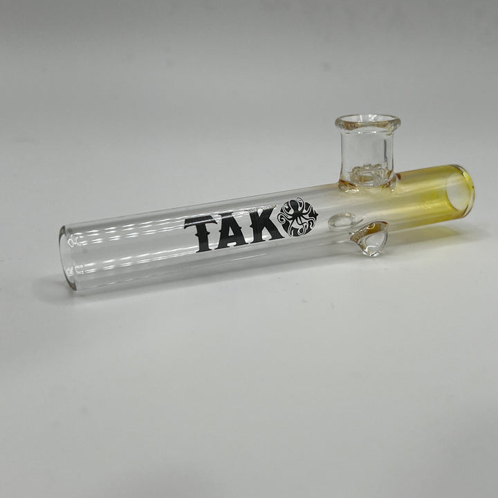 Silver Fume Shooter Glass Pipe Tako Glass   