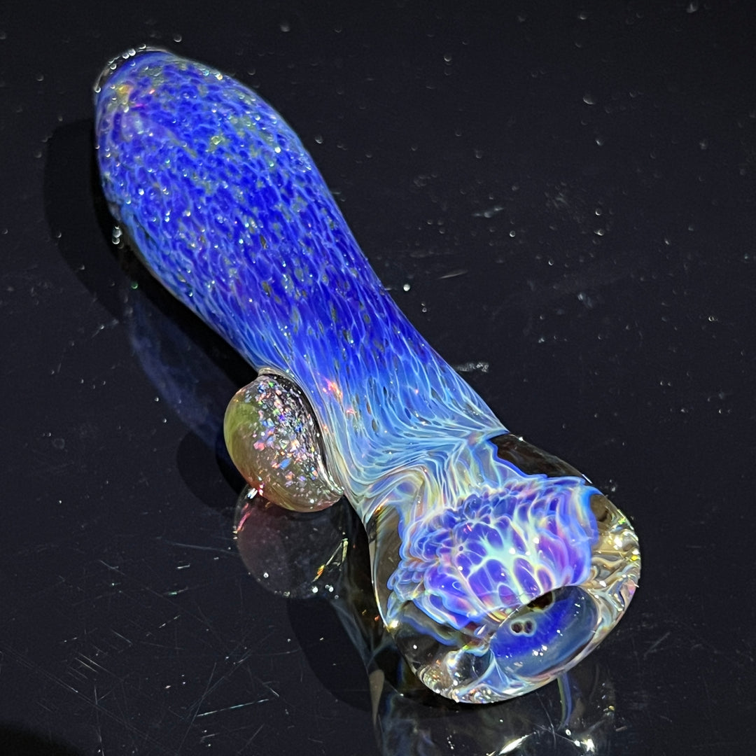 Purple Nebula Crushed Opal Chillum Glass Pipe Tako Glass   