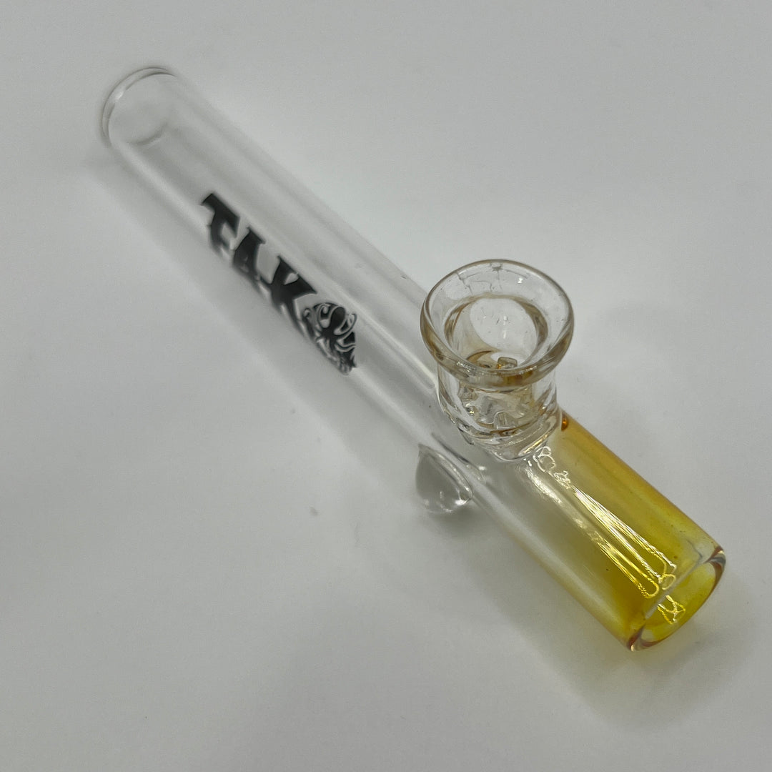 Silver Fume Shooter Glass Pipe Tako Glass   