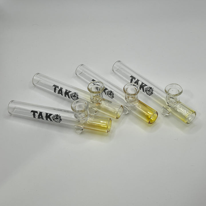 Silver Fume Shooter Glass Pipe Tako Glass   