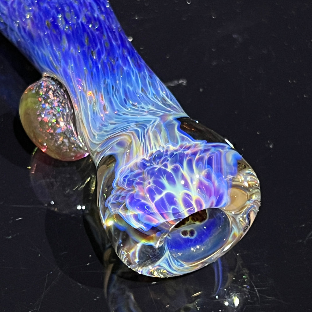 Purple Nebula Crushed Opal Chillum Glass Pipe Tako Glass   