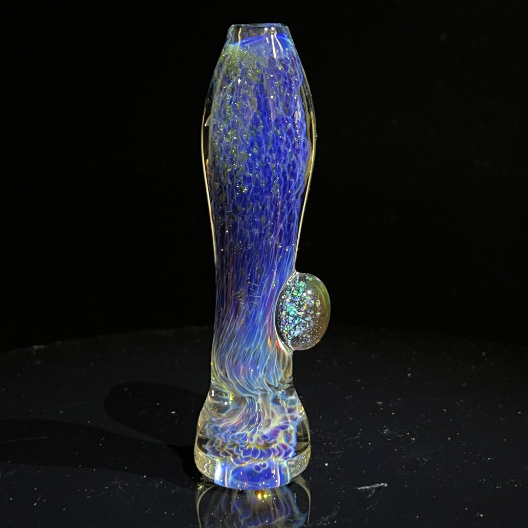 Purple Nebula Crushed Opal Chillum Glass Pipe Tako Glass   