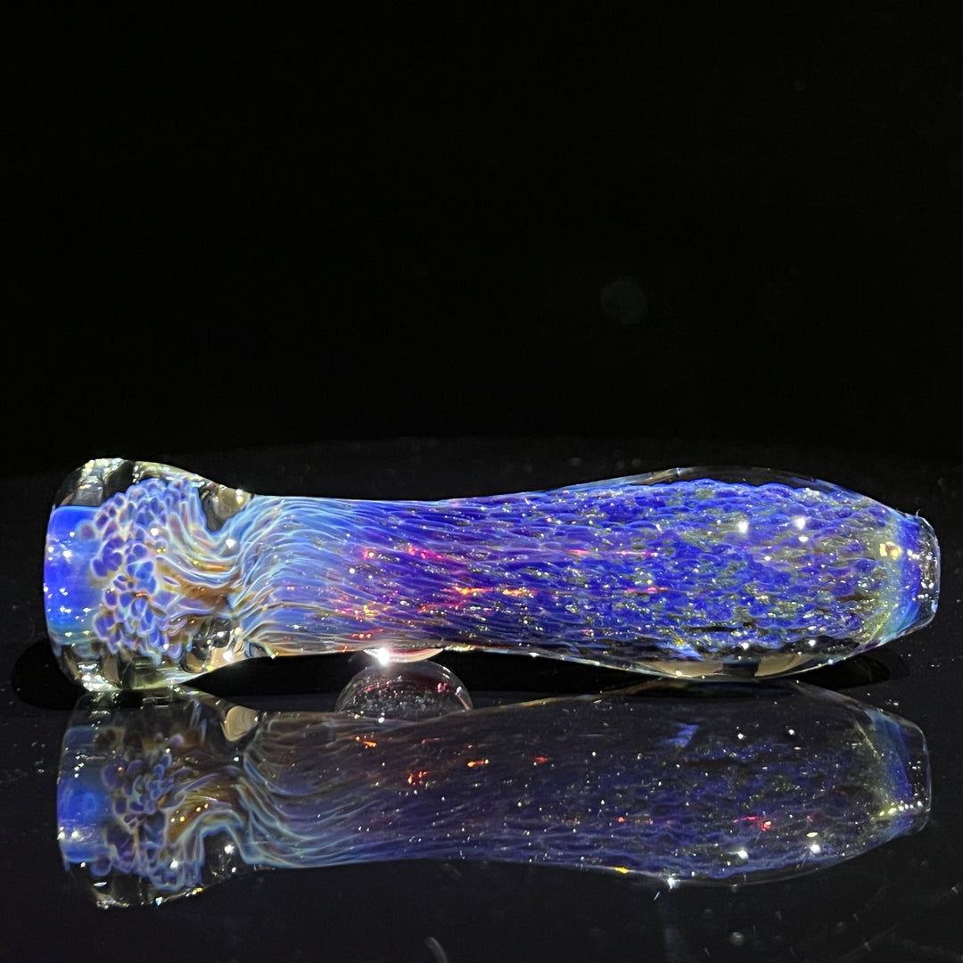 Purple Nebula Crushed Opal Chillum Glass Pipe Tako Glass   