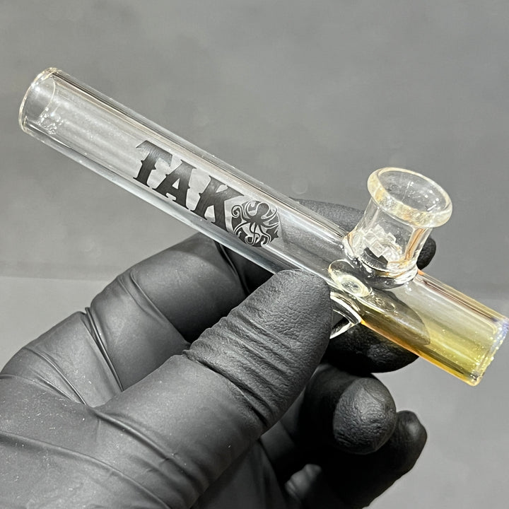 Silver Fume Shooter Glass Pipe Tako Glass   