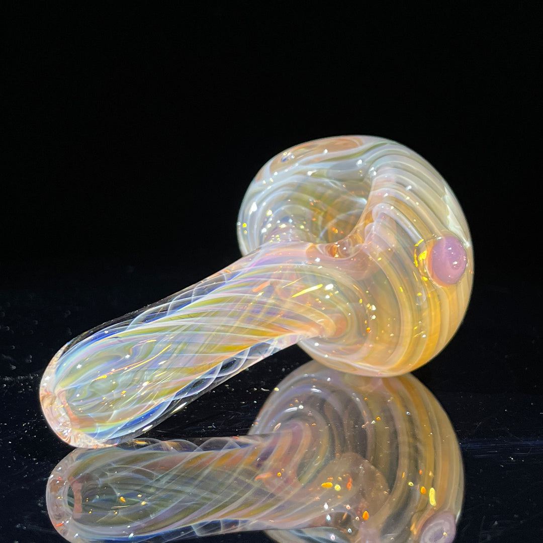 Thick Fume Pipe Pink Slyme Marble Glass Pipe Chuck Glass   