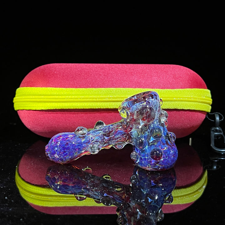 Purple Marble Hammer + Case Combo Glass Pipe TG   