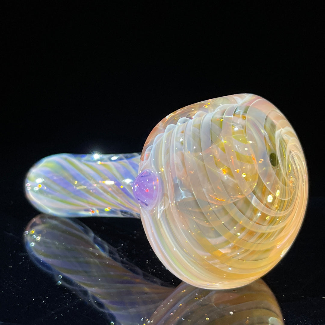 Thick Fume Pipe Pink Slyme Marble Glass Pipe Chuck Glass   