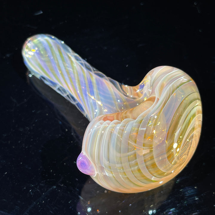 Thick Fume Pipe Pink Slyme Marble Glass Pipe Chuck Glass   