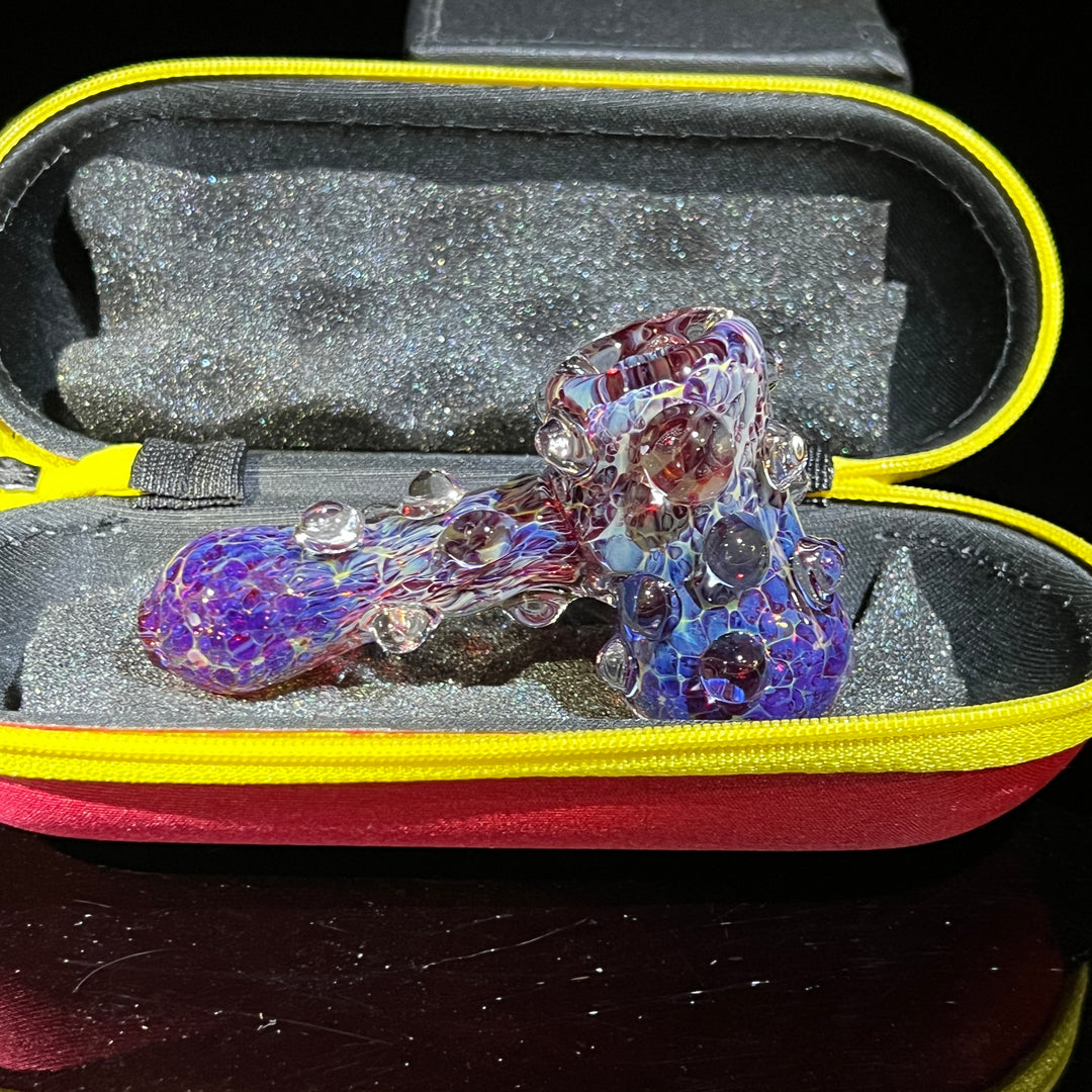 Purple Marble Hammer + Case Combo Glass Pipe TG   