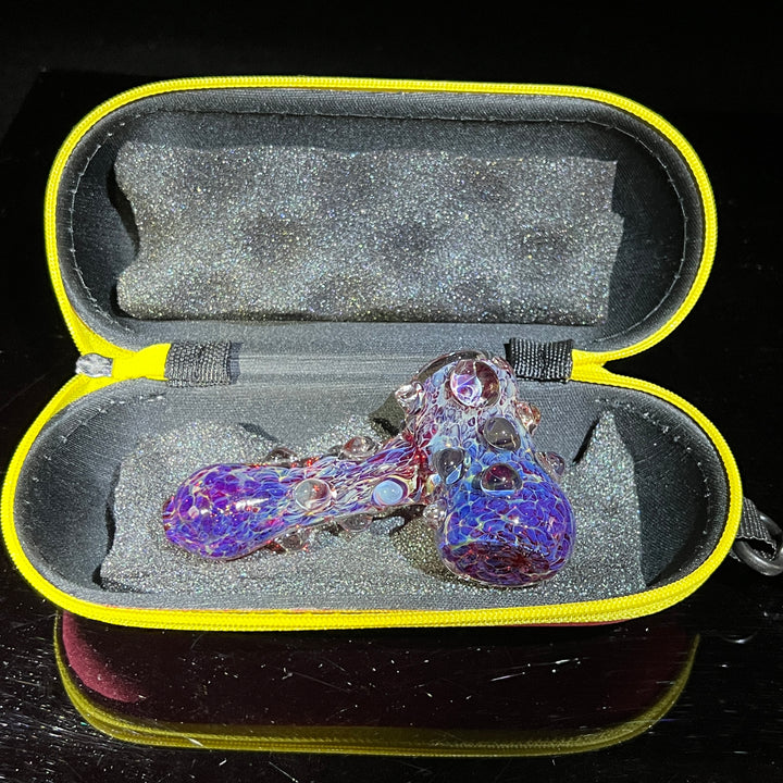 Purple Marble Hammer + Case Combo Glass Pipe TG   