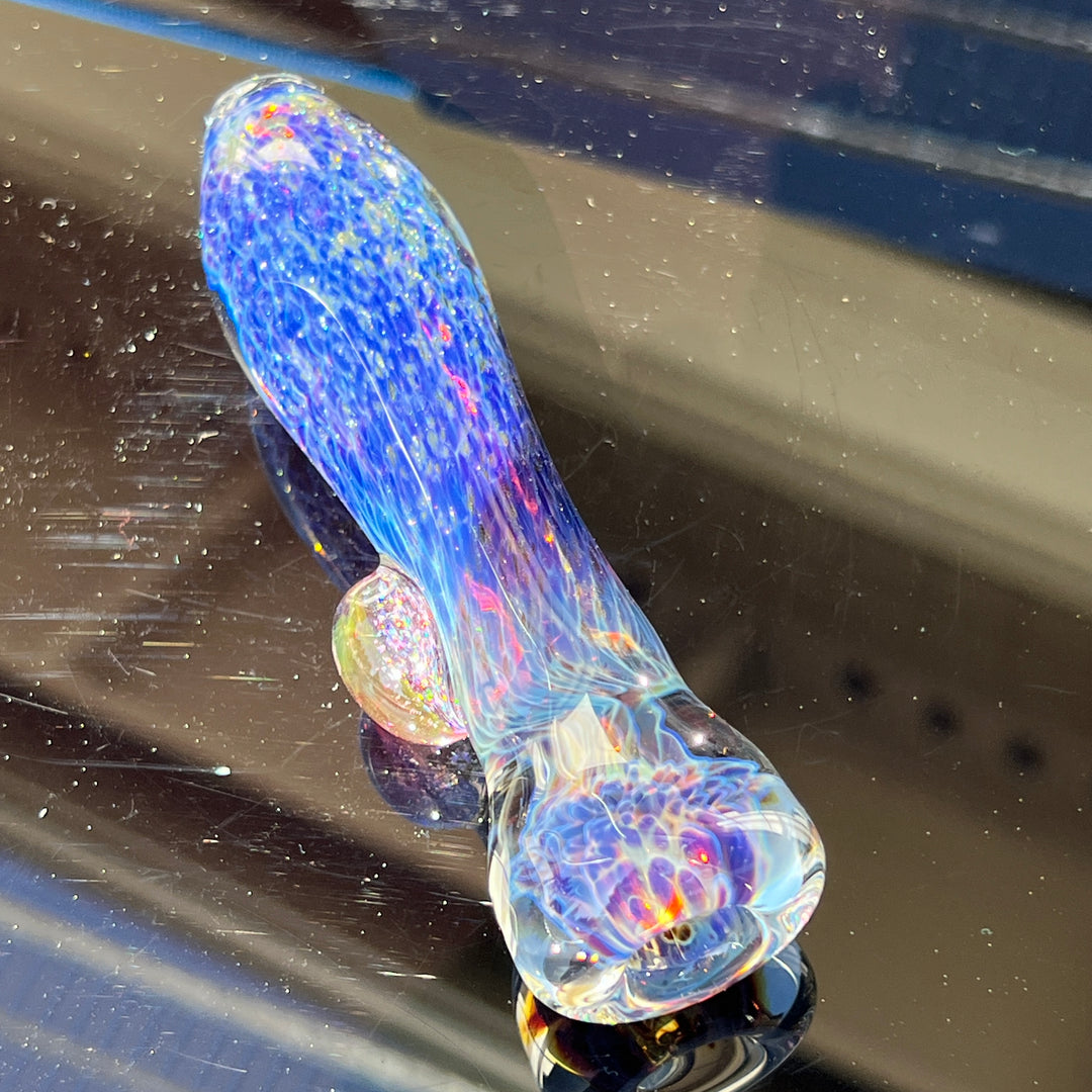 Purple Nebula Crushed Opal Chillum Glass Pipe Tako Glass   