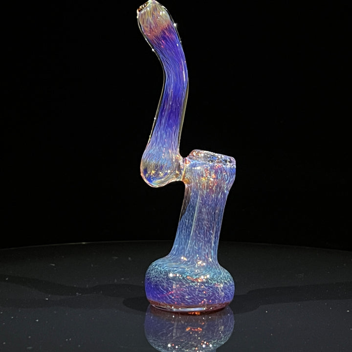 Thick Purple Sherlock Bubbler Glass Pipe Chuck Glass