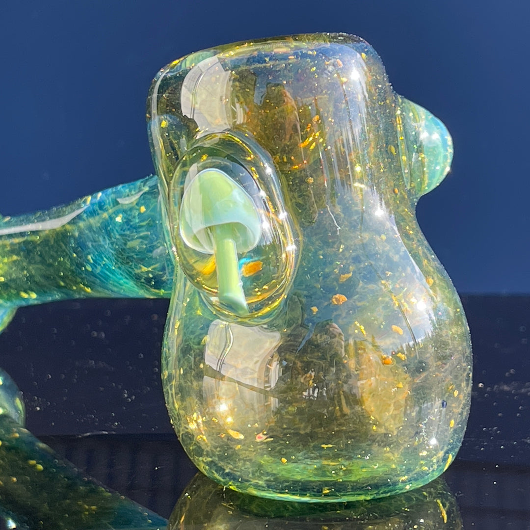 Green Mushroom Hammer Glass Pipe Beezy Glass   