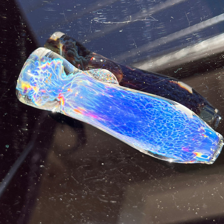 Purple Nebula Crushed Opal Chillum Glass Pipe Tako Glass   